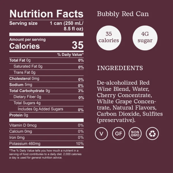 Non-Alcoholic Bubbly Red Can - Image 3