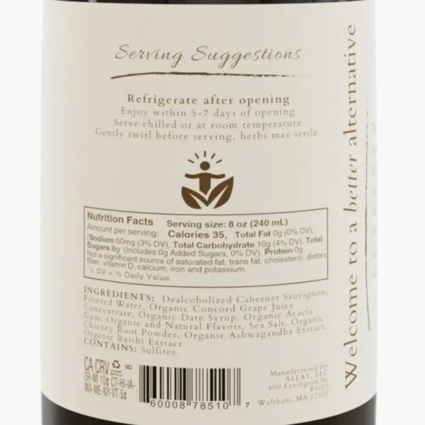 ALLAY Functional Non-Alcoholic Cabernet Sauvignon - Image 4