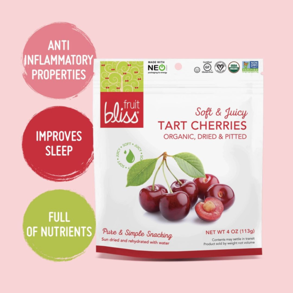 Fruit Bliss Organic Tart Cherries Snacks 4 oz. (Case of 6) - Image 3