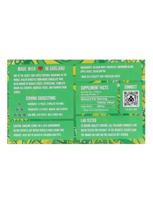 Apple Jacks PolkaDot Magic Mushroom Belgian Chocolate - Image 2