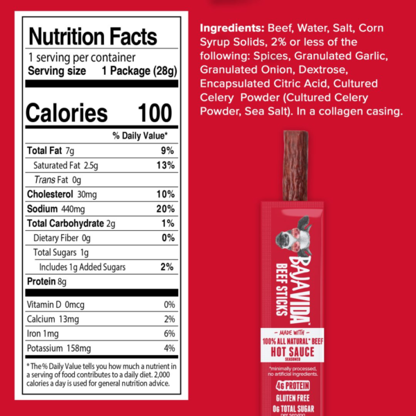 Bajavida Hot Sauce Beef Stick - Image 6