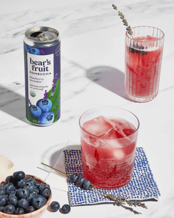 Bear’s Fruit Blueberry Lavender Kombucha (12-Cans) - Image 2