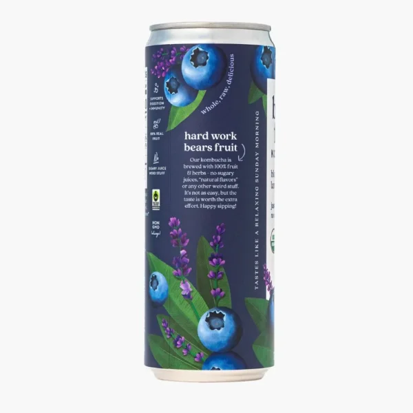 Bear’s Fruit Blueberry Lavender Kombucha (12-Cans) - Image 3