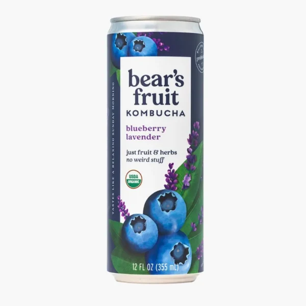 Bear’s Fruit Blueberry Lavender Kombucha (12-Cans)