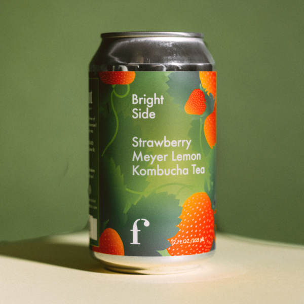 Bright Side Strawberry Lemon Kombucha (12-Cans)