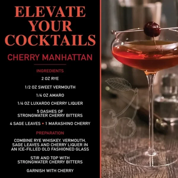 Cherry Bourbon Cocktail Bitters – Strongwater - Image 3