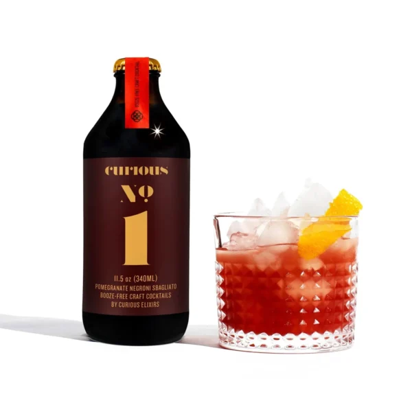 Curious No. 1 Non Alcoholic Pomegranate Negroni Sbagliato - Image 2