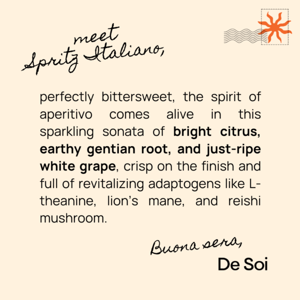 De Soi Spritz Italiano Non-Alcoholic Apéritif - Image 4