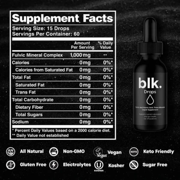 Blk. Fulvic Mineral Drops - Image 3