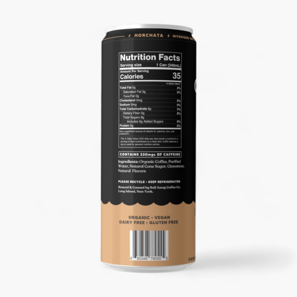 Sail Away Nitro Cold Brew Organic Coffee – Horchata (12-Packs) - Image 4