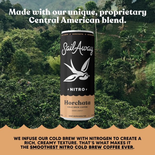 Sail Away Nitro Cold Brew Organic Coffee – Horchata (12-Packs) - Image 6