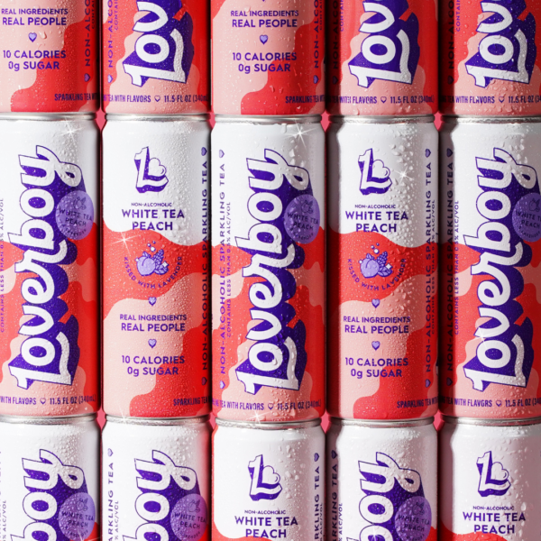 Loverboy Non-Alc White Tea Peach & Lavender (12-Packs) - Image 2