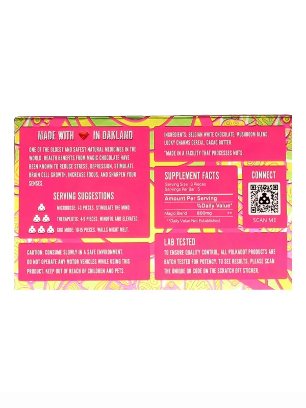 Lucky Charms PolkaDot Magic Mushroom Belgian Chocolate - Image 2