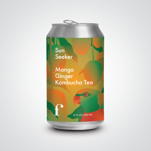 Sun Seeker Mango Ginger Kombucha (12 Cans) - Image 4