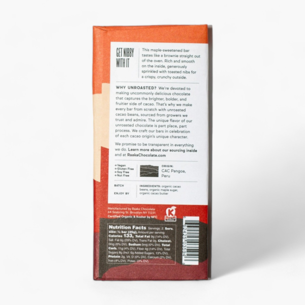 Raaka Chocolate Maple & Nibs - Image 2