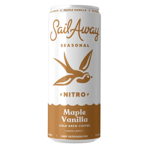 Sail Away Fall Seasonal Nitro Cold Brew Coffee – Maple Vanilla (6-Cans) - Image 2
