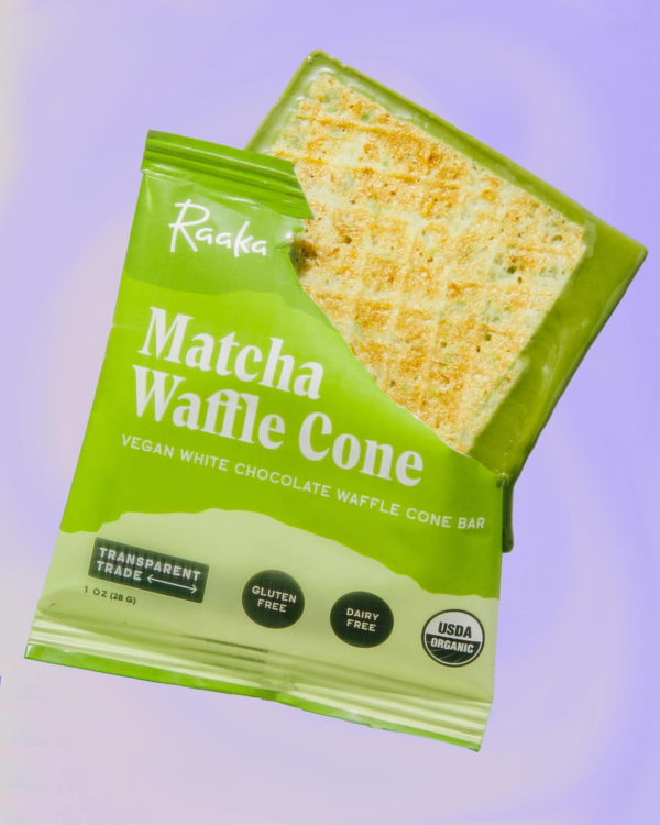 Raaka Chocolate Matcha Waffle Cone Bar (4-Packs) - Image 4
