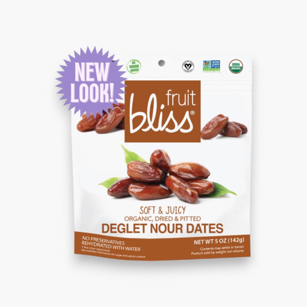 Fruit Bliss Organic Deglet Nour Dates Snacks 5 oz (Case of 6)