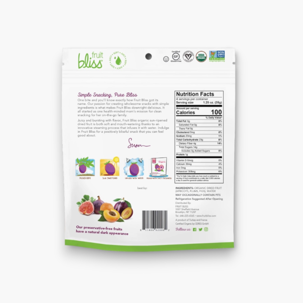 Fruit Bliss Organic Fruit Medley Snacks 5 oz ( Case of 6 ) - Image 2