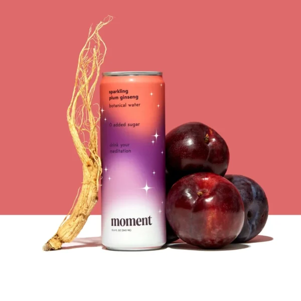 Moment Sparkling Plum Ginseng Botanical Water (12-Cans)