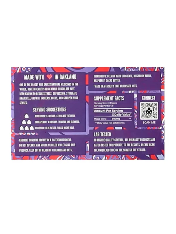 Raspberry PolkaDot Magic Mushroom Belgian Chocolate - Image 2
