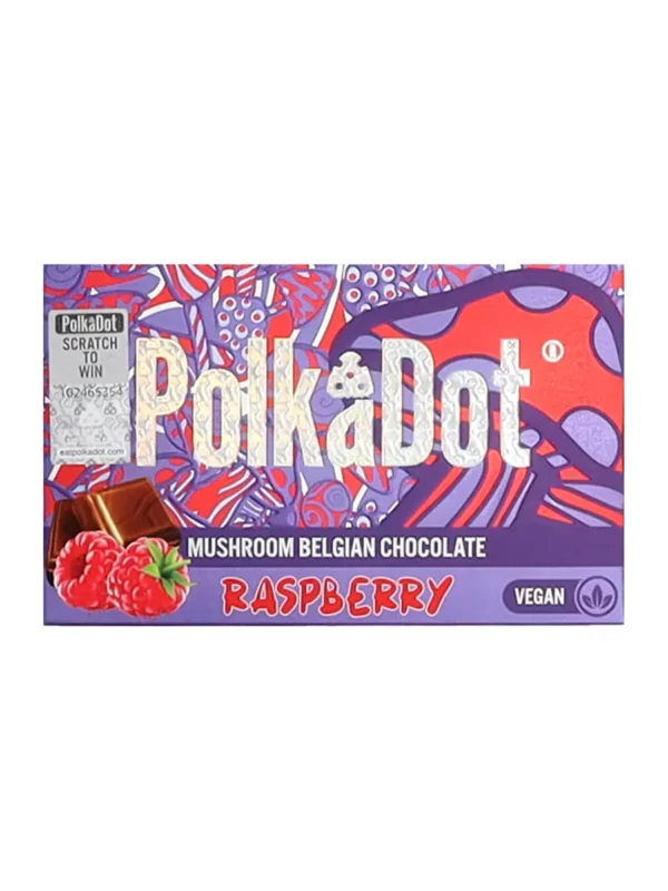 Raspberry PolkaDot Magic Mushroom Belgian Chocolate