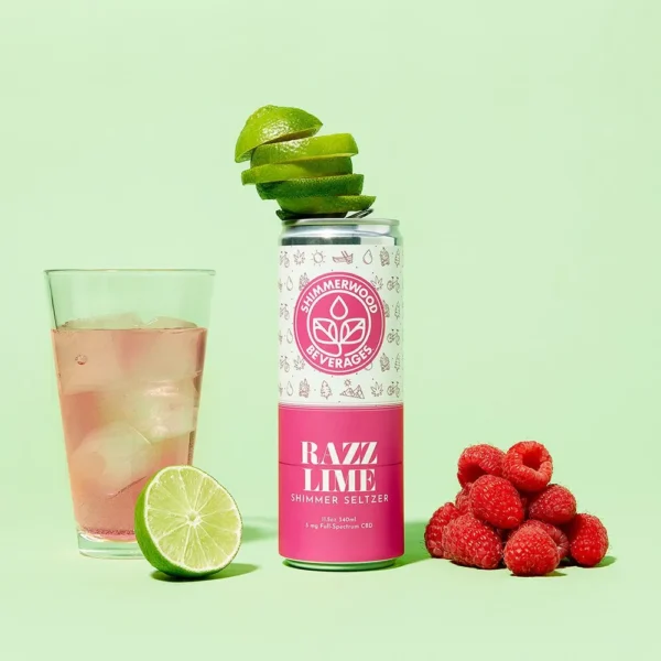 Shimmerwood Beverages Seltzer Razz Lime - Image 2