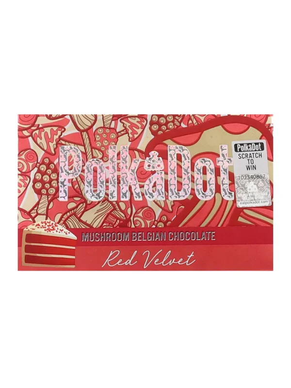 Red Velvet PolkaDot Magic Mushroom Belgian Chocolate