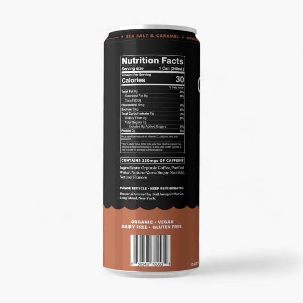Sail Away Nitro Cold Brew Organic Coffee – Sea Salt & Caramel (12-Packs) - Image 4