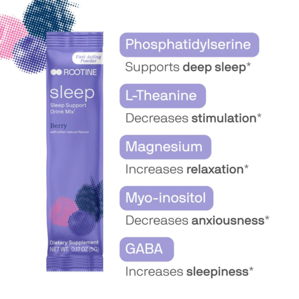Rootine Sleep – Adaptogen Drink Mix For Sleep Support (3 Packs) - Image 3
