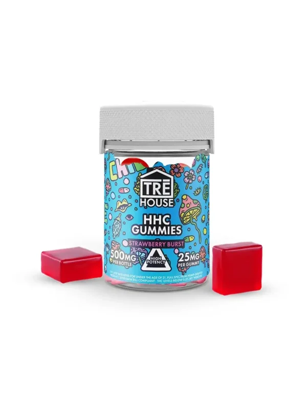 Strawberry Burst Tre House HHC Gummies 500mg
