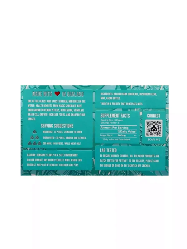 Thin Mint Vegan PolkaDot Magic Mushroom Belgian Chocolate - Image 2