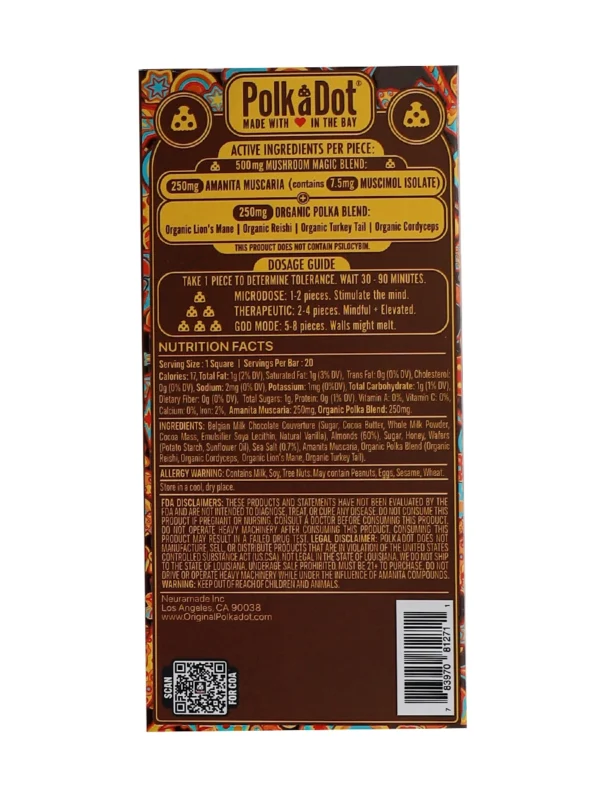Torrone Delight PolkaDot Magic Mushroom Belgian Chocolate - Image 2