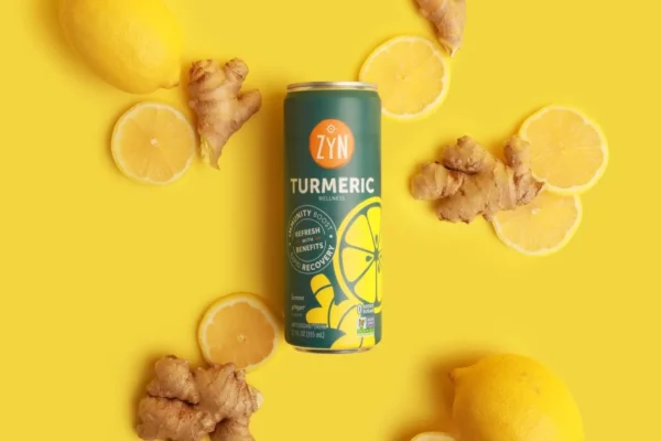 Turmeric Wellness Drink – Lemon Ginger (12-Cans) - Image 2