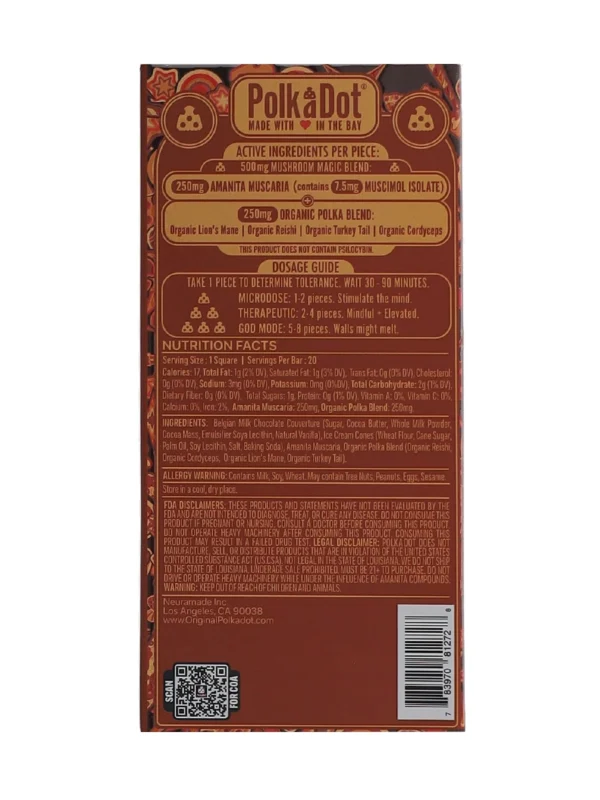 Wonderful Wafer PolkaDot Magic Mushroom Belgian Chocolate - Image 2