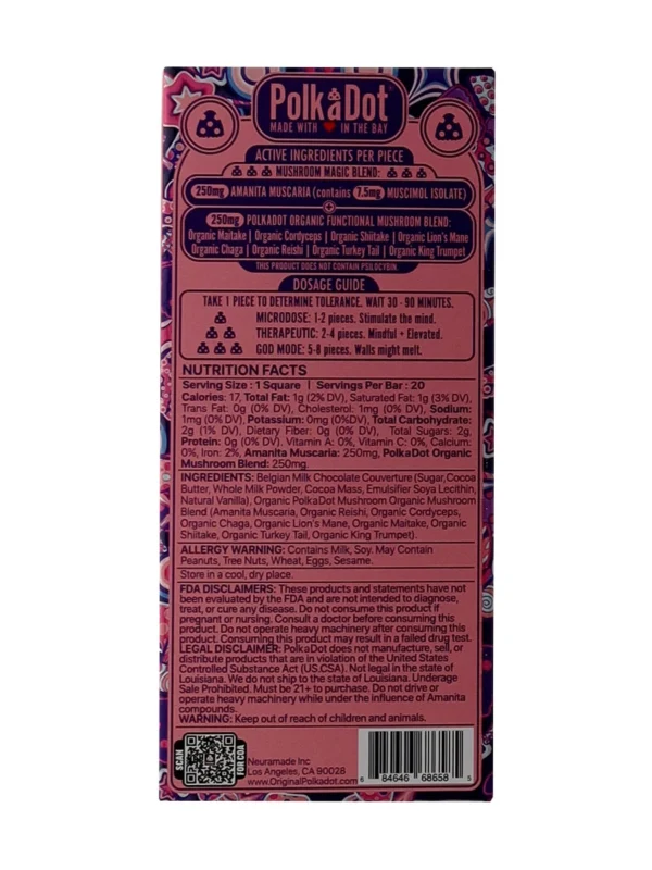 The Original PolkaDot Magic Mushroom Belgian Milk Chocolate - Image 2